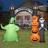 Image of Gemmy Inflatables Christmas Inflatables 10' Jack Skellington and Oogie Boogie Archway w/ Pumpkins by Gemmy Inflatables 229005 10' Jack Skellington Oogie Boogie Archway Pumpkins  Gemmy Inflatables