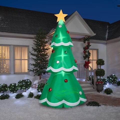 Gemmy Inflatables Christmas Inflatables 10' Mixed Media Green Christmas Tree by Gemmy Inflatable 119429