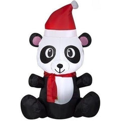 Gemmy Inflatables Christmas Inflatables 3 1/2' Chrismtas Panda w/ Santa Hat by Gemmy Inflatable