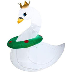 Gemmy Inflatables Christmas Inflatables 3' Christmas Swan wearing Crown w/ Wreath by Gemmy Inflatable 115666 3' Christmas Swan wearing Crown w/ Wreath by Gemmy Inflatable 115666