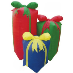 Gemmy Inflatables Christmas Inflatables 4 1/2' Air Blown Inflatable 3 Christmas Presents by Gemmy Inflatable Y1159L