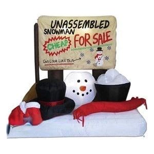 Gemmy Inflatables Christmas Inflatables 4' Christmas Unassembled Snowman Scene by Gemmy Inflatables 7' Christmas Kaleidoscope Snowman Couple in Hot Tub Gemmy Inflatables