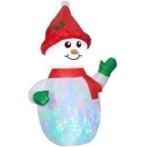 Gemmy Inflatables Christmas Inflatables 4' Kaleidoscope Snowman w/ Snow Hat by Gemmy Inflatables 880286