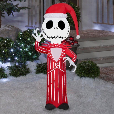 Gemmy Inflatables Christmas Inflatables 4' Nightmare Before Christmas Jack Skellington In Red/White Suit by Gemmy Inflatables 114391