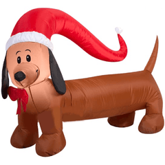 Gemmy Inflatables Christmas Inflatables 4' Weiner Dog w/ Santa Hat by Gemmy Inflatables 85495 4' Weiner Dog w/ Santa Hat by Gemmy Inflatables SKU# 85495