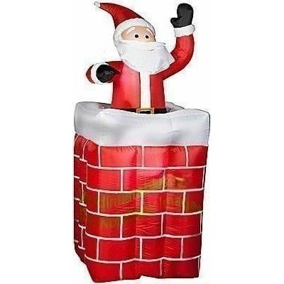 Gemmy Inflatables Christmas Inflatables 5' Animated Santa Rises from Chimney by Gemmy Inflatables 781880241874 86119