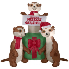 Gemmy Inflatables Christmas Inflatables 5" Meerkat Christmas Gift Scene by Gemmy Inflatables 16006 5" Meerkat Christmas Gift Scene by Gemmy Inflatables SKU# 16006