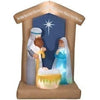 Image of Gemmy Inflatables Christmas Inflatables 6 1/2' Christmas Nativity Scene w/ Stable by Gemmy Inflatable 6 1/2' Gemmy Christmas Snowy Stary Night Nativity Scene Donkey & Sheep