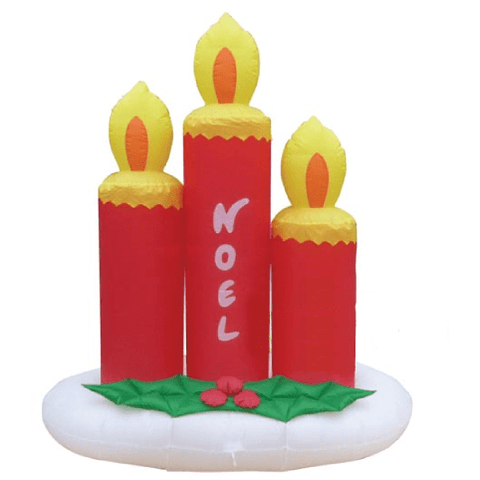 Gemmy Inflatables Christmas Inflatables 6' Air Blown Inflatable Noel 3 Candles by Gemmy Inflatables Y1385 6' Air Blown Inflatable Noel 3 Candles by Gemmy Inflatables SKU# Y1385