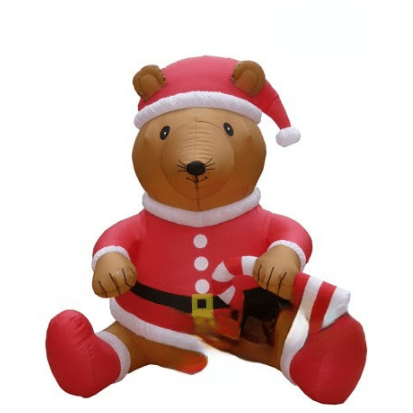 Gemmy Inflatables Christmas Inflatables 6' Christmas Mouse in Santa Outfit by Gemmy Inflatable Y109