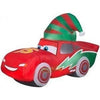 Image of Gemmy Inflatables Christmas Inflatables 6' Disney's Lightning McQueen w/ Christmas Stocking Cap by Gemmy Inflatables