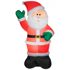 Gemmy Inflatables Christmas Inflatables 6' Mixed Media Santa Claus by Gemmy Inflatables 7' Air Blown Inflatable Christmas Husky w/ Santa Hat Gemmy Inflatables