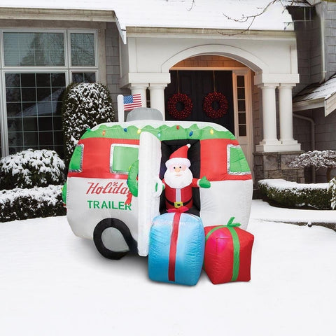 Gemmy Inflatables Christmas Inflatables 7' Christmas Camper/RV Trailer by Gemmy Inflatables 781880274391 GTC00279-7