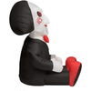 Image of 7' Halloween Jigsaw Billy Holding "I Want To Play A Game" Sign SKU:  M38364
