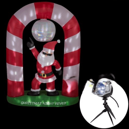 Gemmy Inflatables Christmas Inflatables 8' Animated DISCO Dancing Santa Claus Scene by Gemmy Inflatable 39967