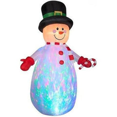 Gemmy Inflatables Christmas Inflatables 8' Kaleidoscope Snowman w/ Candy Cane by Gemmy Inflatables