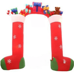 Gemmy Inflatables Christmas Inflatables 9 1/2' Gemmy Airblown Inflatable Archway w/ 2 Stockings & Presents by Gemmy Inflatable 36825 9 1/2' Gemmy Airblown Archway 2 Stockings & Presents  Gemmy Inflatable