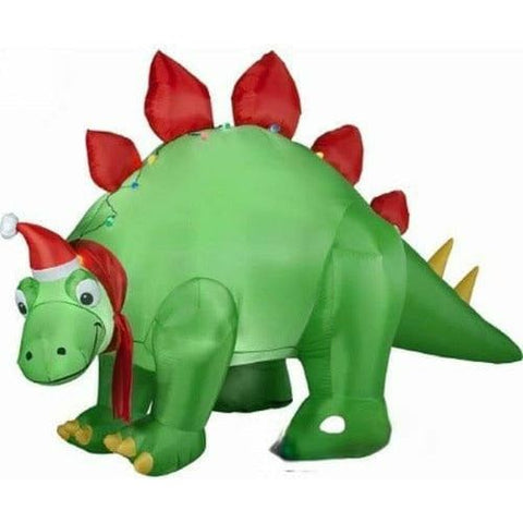 Gemmy Inflatables Christmas Inflatables 9 1/2' Gemmy Airblown Inflatable Christmas Stegosaurus Wearing Santa Hat   by Gemmy Inflatables 89982 9 1/2' Christmas Stegosaurus Wearing Santa Hat   by Gemmy Inflatables