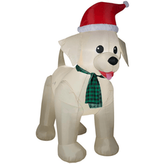 Gemmy Inflatables Christmas Inflatables 9' Giant Christmas Lab w/ Santa Hat and Scarf by Gemmy Inflatables 114279