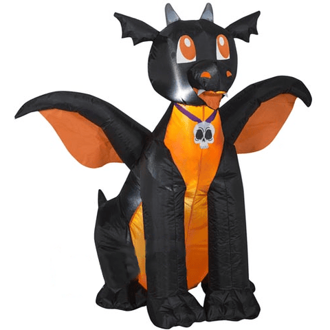 Gemmy Inflatables Halloween Inflatables 4' Halloween Baby Black & Orange Dragon by Gemmy Inflatables 224329 4' Halloween Baby Black & Orange Dragon by Gemmy Inflatables SKU# 224329