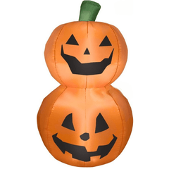 Gemmy Inflatables Halloween Inflatables 4' Halloween Pumpkin Duo Stack by Gemmy Inflatable 7' Pumpkin Reaper Riding Giant Wolf by Gemmy Inflatable SKU# INF-520547-52054