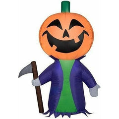 Gemmy Inflatables Halloween Inflatables 4' Inflatable Purple Pumpkin Reaper Holding Sickle by Gemmy Inflatables 781880270850 226422