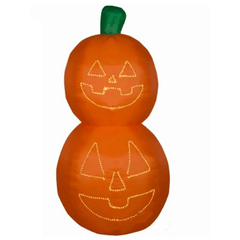 Gemmy Inflatables Halloween Inflatables 5 1/2' Halloween 2 Pumpkin Stack w/ Micro-LEDs by Gemmy Inflatable