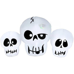 Gemmy Inflatables Halloween Inflatables 6 1/2' Halloween Light Show Flashing Skulls by Gemmy Inflatable 5' Gemmy Airblown Inflatable Halloween Scarecrow Crow Holding Pumpkin