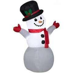 Gemmy Inflatables Inflatable Bouncers 3 1/2' Snowman w/ Red Mittens Gemmy Inflatables 4' Snowman Green Mittens Red Scarf by Gemmy Inflatables SKU# 87645