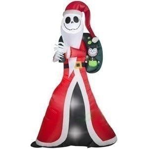 Gemmy Inflatables Inflatable Party Decorations 10' Christmas Shiny Jack Skellington as Sandy Claws by Gemmy Inflatables 11 1/2 NightmareChristmas Jack Skellington Sleigh Ghost Reindeer Gemmy