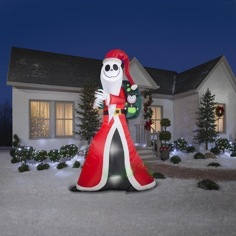 Gemmy Inflatables Inflatable Party Decorations 10' Christmas Shiny Jack Skellington as Sandy Claws by Gemmy Inflatables 882548 10' Christmas Shiny Jack Skellington as Sandy Claws  Gemmy Inflatables