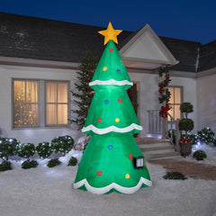 10' Christmas Tree w/ Ornaments & Star by Gemmy Inflatables