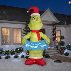 10' Dr. Seuss Grinch w/ Banner by Gemmy Inflatables