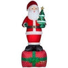 Image of Gemmy Inflatables Inflatable Party Decorations 10' Plush Santa Claus Standing On Present by Gemmy Inflatables