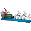 Image of Gemmy Inflatables Inflatable Party Decorations 11 1/2' Nightmare Before Christmas Jack Skellington In Sleigh w/ Ghost Reindeer by Gemmy Inflatables 781880246930 117112 11 1/2 NightmareChristmas Jack Skellington Sleigh Ghost Reindeer Gemmy