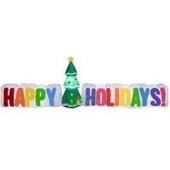 Gemmy Inflatables Inflatable Party Decorations 11' Christmas Happy Holidays Sign w/ Christmas Tree by Gemmy Inflatables