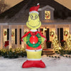 Image of Gemmy Inflatables Inflatable Party Decorations 11' Dr. Seuss Grinch w/ Micro LED Wreath by Gemmy Inflatables 114313