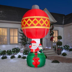 12' Santa in Hot Air Balloon by Gemmy Inflatables