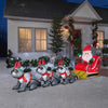 Image of Gemmy Inflatables Inflatable Party Decorations 13' Santa Sleigh w/ Racoon Reindeer by Gemmy Inflatables 118437