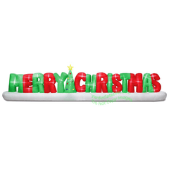 Gemmy Inflatables Inflatable Party Decorations 20' Air blown LED Light Show Merry Christmas Sign w/ Flashing Lights by Gemmy Inflatables A24045001A 20' Air blown LED Light Show Merry Christmas Sign w/ Flashing Lights