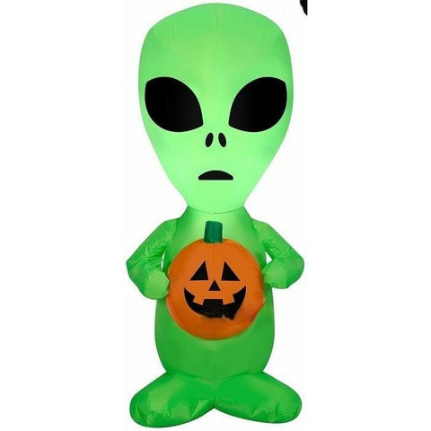 Gemmy Inflatables Inflatable Party Decorations 3 1/2' Alien Holding Jack O Lantern by Gemmy Inflatables 781880275206 226247 3 1/2' Alien Holding Jack O Lantern by Gemmy Inflatables SKU# 226247