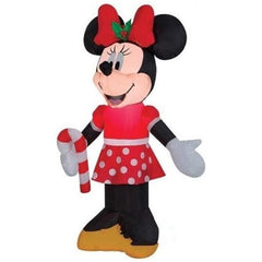 Gemmy Inflatables Inflatable Party Decorations 3 1/2' Christmas Disney Minnie Mouse w/ Candy Cane by Gemmy Inflatables 781880206712 39049 3 1/2' Christmas Disney Minnie Mouse w/ Candy Cane Gemmy Inflatables