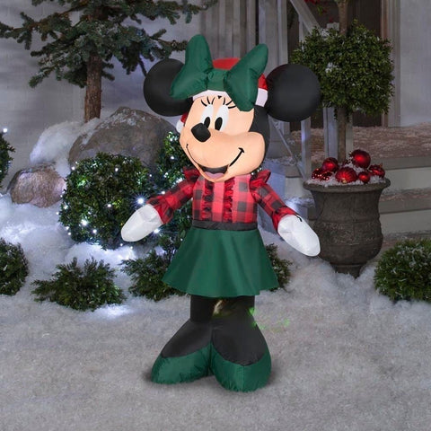 Gemmy Inflatables Inflatable Party Decorations 3 1/2' Christmas Woodland Minnie Mouse by Gemmy Inflatables 114343