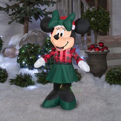 3 1/2' Christmas Woodland Minnie Mouse by Gemmy Inflatables