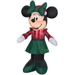 Gemmy Inflatables Inflatable Party Decorations 3 1/2' Christmas Woodland Minnie Mouse by Gemmy Inflatables 3 1/2' Christmas Minnie Mouse Wearing Holiday Outfit Gemmy Inflatables