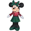 Image of Gemmy Inflatables Inflatable Party Decorations 3 1/2' Christmas Woodland Minnie Mouse by Gemmy Inflatables 3 1/2' Christmas Minnie Mouse Wearing Holiday Outfit Gemmy Inflatables