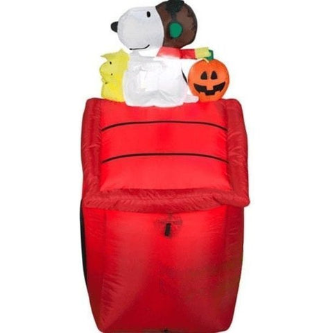 Gemmy Inflatables Inflatable Party Decorations 3 1/2' Gemmy Airblown Inflatable Halloween Peanuts Snoopy Red Barron With Pumpkin by Gemmy Inflatables 781880275886 22933 3 1/2' Airblown Inflatable Halloween Peanuts Snoopy Red Barron Pumpkin