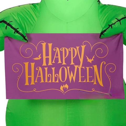 Gemmy Inflatables Inflatable Party Decorations 3 1/2' Halloween Nightmare Before Christmas Oogie Boogie Holding Banner by Gemmy Inflatables 781880239079 227460 - 3639374 3 1/2' Halloween Nightmare Christmas Oogie Boogie Banner Gemmy