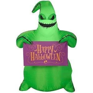 Gemmy Inflatables Inflatable Party Decorations 3 1/2' Halloween Nightmare Before Christmas Oogie Boogie Holding Banner by Gemmy Inflatables 781880239079 227460 - 3639374 3 1/2' Halloween Nightmare Christmas Oogie Boogie Banner Gemmy