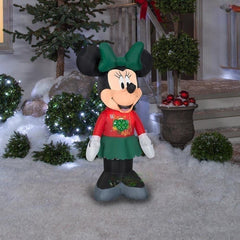 3 1/2' Minnie Mouse in Christmas Hoodie by Gemmy Inflatables